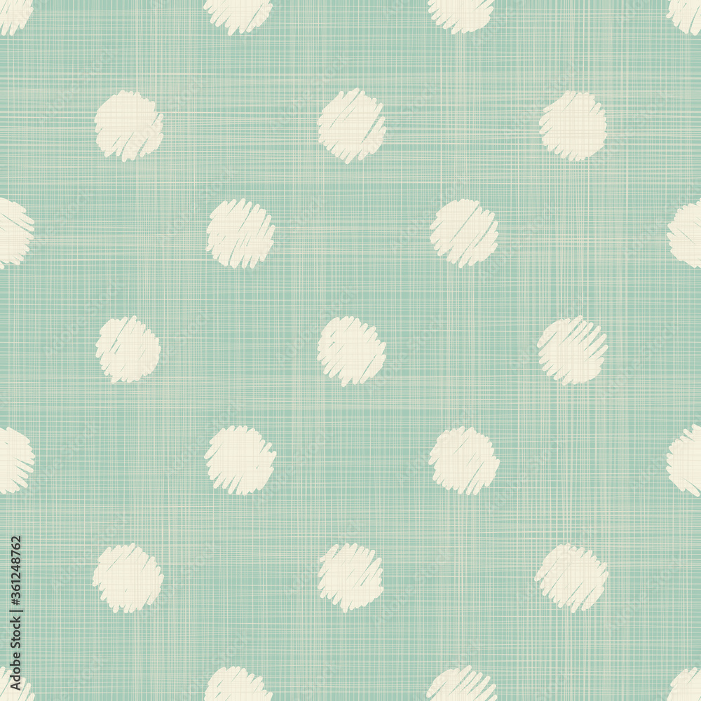 Leinwandbilder seamless pattern with hand drawn polka dots on texture background. endless pattern can be used for c