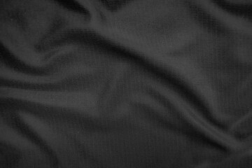 Fototapeta na wymiar Background texture black cloth. Abstract dark wavy soft. Fabric is wrinkled. Fashion luxury style.