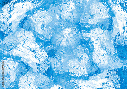 氷 質感 テクスチャ イラスト 背景 青 水色 Wall Mural Necology