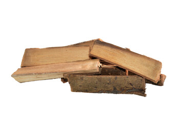 firewood isolated on white background