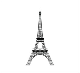Eiffel Tower Paris city. illustration for web and mobile design.