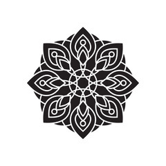 Mandala silhouette vector design template illustration