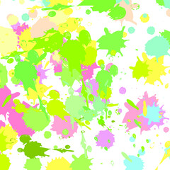Abstract colourful green paint brush and strokes, scribble pattern background. creative nice hand drawn and splash for your design