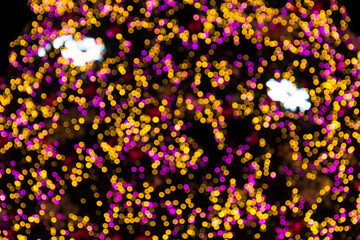 defocused christmas lights background for text input