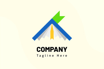 education logo template modern style