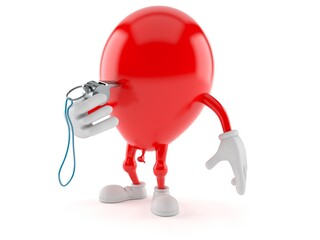 Balloon character holding whistle