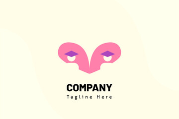 education logo template modern style