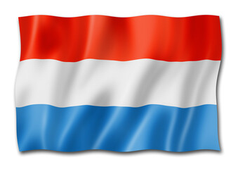 Obraz premium Luxembourg flag isolated on white