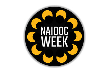 Fototapeta na wymiar Celebrating NAIDOC Week. Holiday concept. Template for background, banner, card, poster with text inscription. Vector EPS10 illustration.