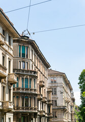 Fototapeta na wymiar Via Aristide de Togni in Milan.