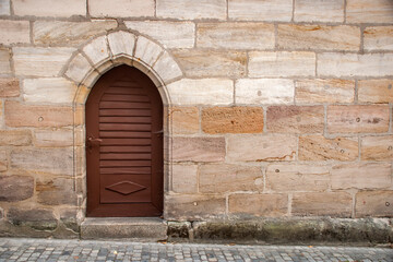 Door photographed in Lauf am der Pegnitz, Germany. Picture made in 2009.