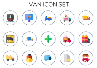 Modern Simple Set of van Vector flat Icons