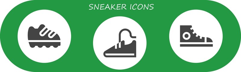 sneaker icon set