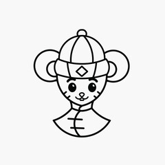 the mouse zodiac symbol of chinese lunar new year cartoon logo mascot