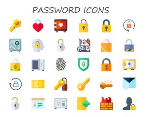 password icon set
