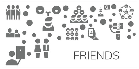 friends icon set