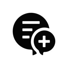 Fototapeta premium vector illustration icon of speech bubble glyph