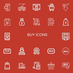 Editable 22 buy icons for web and mobile