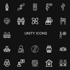 Editable 22 unity icons for web and mobile