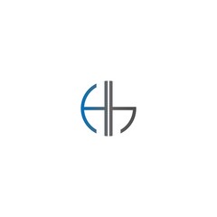Circle Hh logo letters