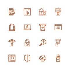 Editable 16 password icons for web and mobile