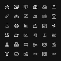 Editable 36 electronics icons for web and mobile