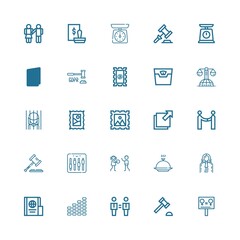 Editable 25 legal icons for web and mobile