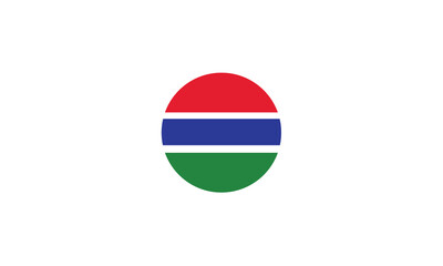 Naklejka premium Gambia flag circle national vector illustration