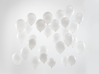 white balloons
