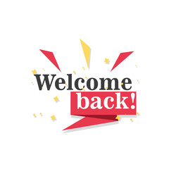 welcome back detailed style icon vector design