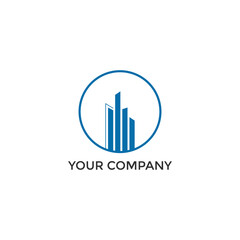 PROPERTIES REAL ESTATES BUILDING LOGO DESIGN VECTOR.