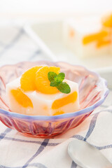 みかん缶の牛乳寒天