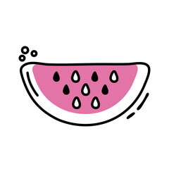 watermelon fresh fruit line and fill icon