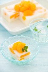 みかん缶の牛乳寒天