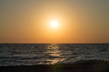 sunset over the sea romantic evening in the tropics