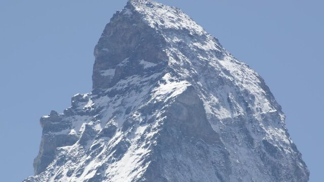 Snow-capped Mountain Top Matterhorn in Zermatt, valais, Switzerland.