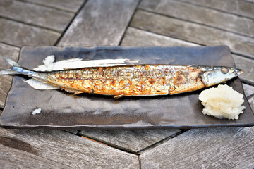 サンマの炭火焼
