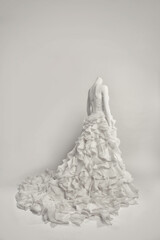 wedding dress on mannequin
