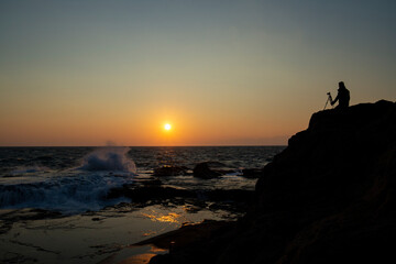 sunset on the beach