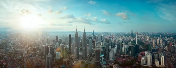 Afwasbaar Fotobehang Kuala Lumpur Kuala Lumpur city skyline