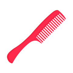 Flat comb, hairstyle icon, vector illustration isolated on white background