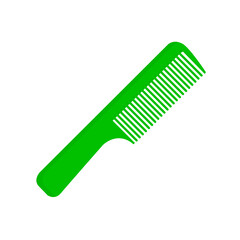 Flat comb, hairstyle icon, vector illustration isolated on white background