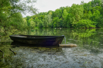 Oberste Fahr mit Booten und Schwänen