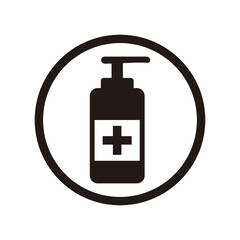 hand sanitizer bottle icon vector illustration symbol