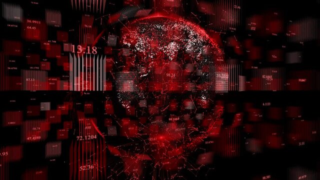 4k digital data globe,a scientific tech data network surrounding planet earth conveying connectivity,
Satellite data download,complexity and data flood of digital age.Business Data wall,Financial