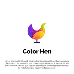 vector hen logo design with modern concept style illustrations for badges, emblems and icons. used for Creative Industries, Multimedia, Entertainment, Education, Shop and other related business