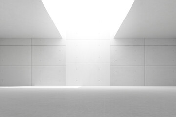 Abstract architecture space, Interior with concrete wall. 3d render.	
