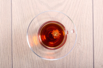 Blooming flower tea