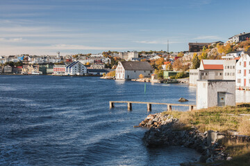 Kristiansund, coastal Norwegian landscape, old town
