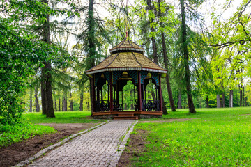 Chinese gazebo in Sofiyivka park in Uman, Ukraine
